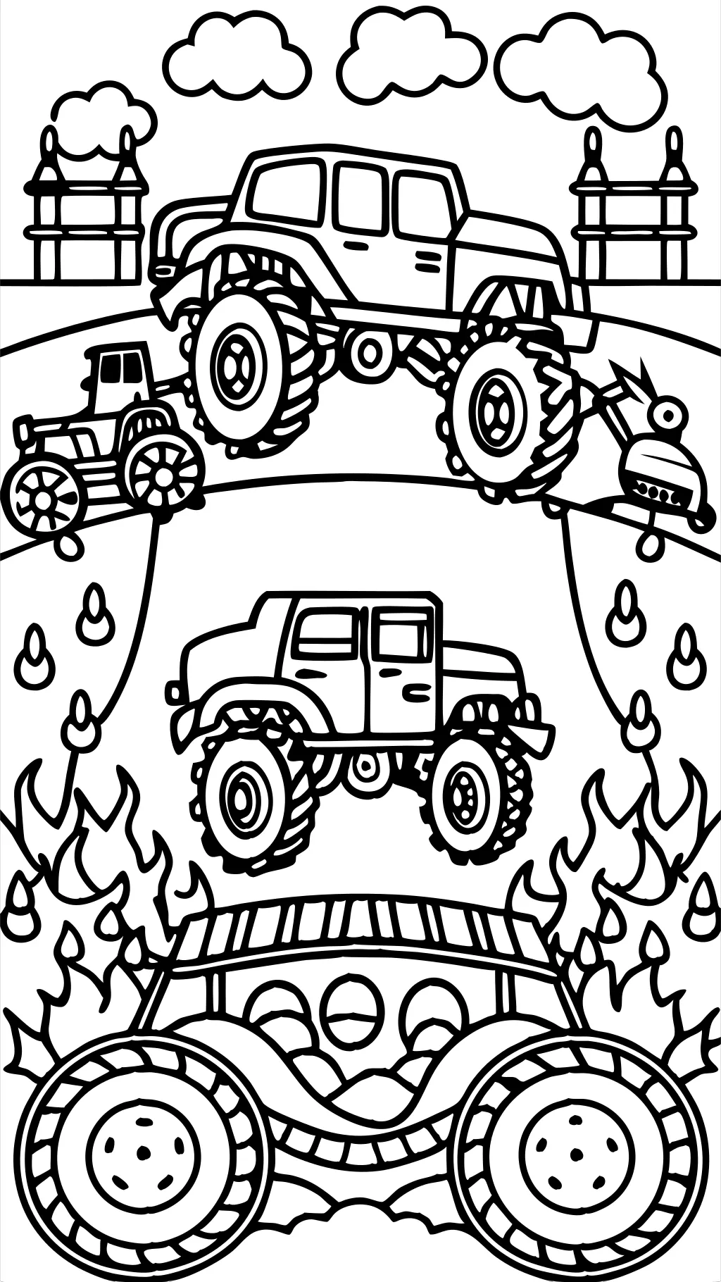 coloring pages monster jam